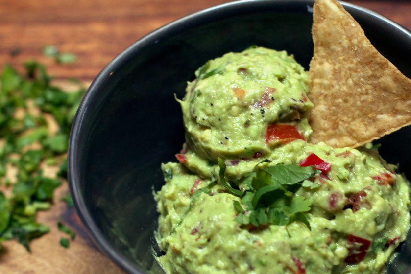 Guacamole and chip landscape