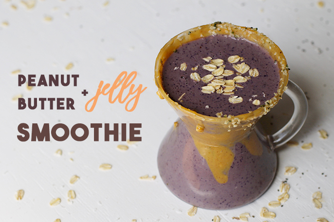 peanut butter + jelly smoothies_title