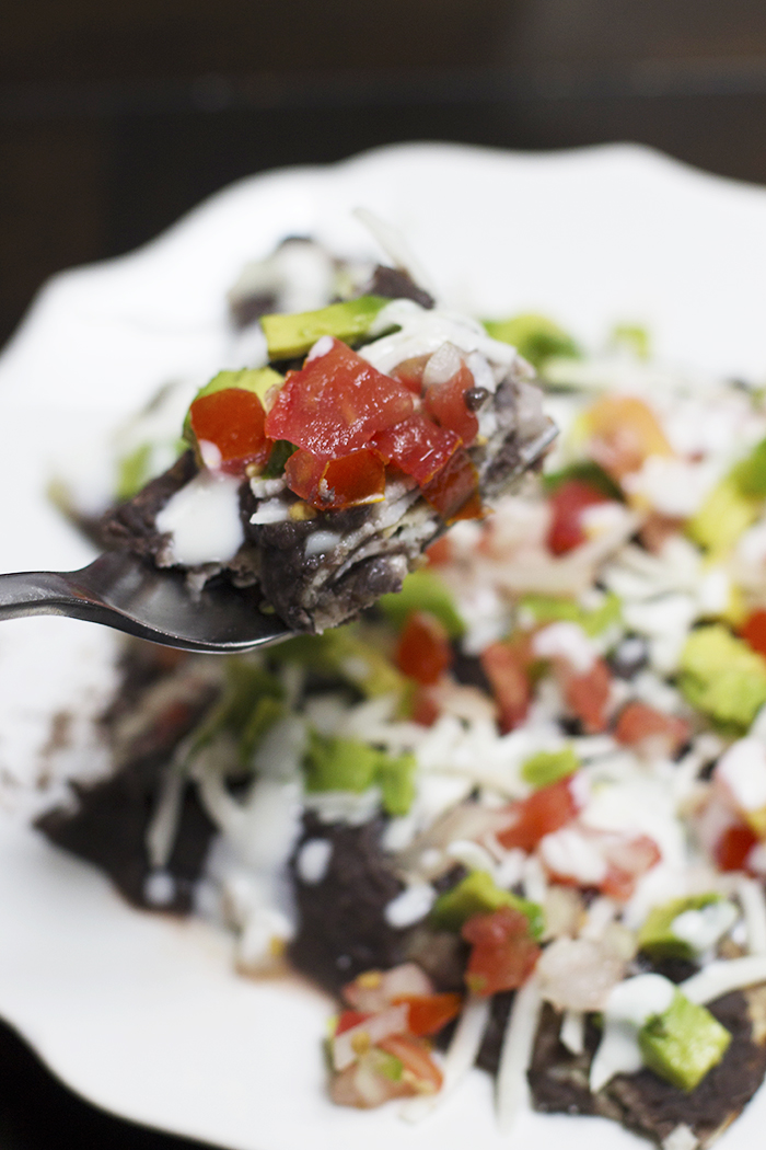 Enfrijoladas-close-up-on-fork